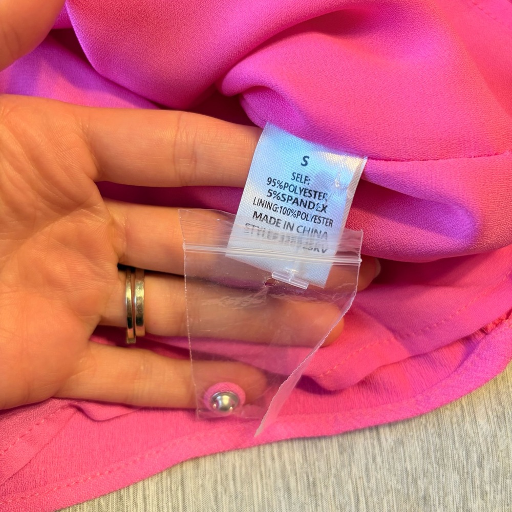 NWOT Vestique Pink Tulip Skirt Open Back Halter Dress - Picture 9 of 10